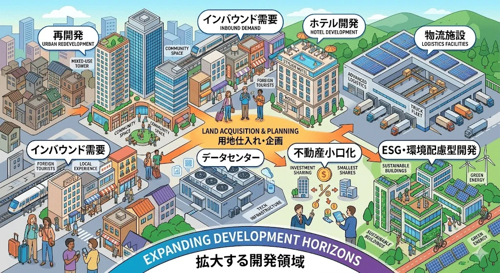 ディベロッパーの開発職・仕入れ業務